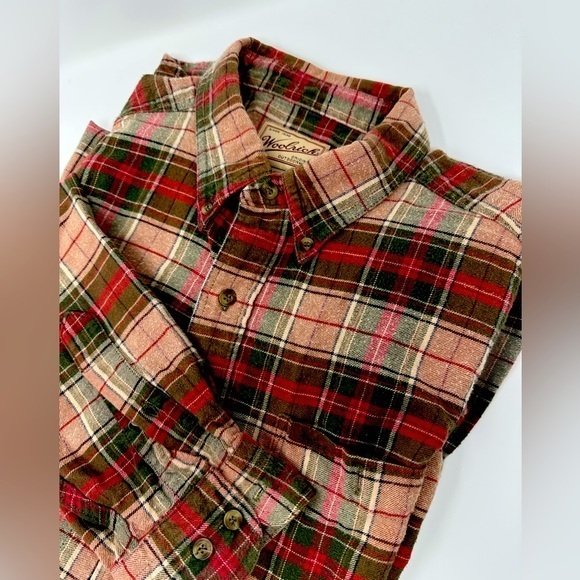 Woolrich Other - Woolrich‎ Expedition Chamois Heavy Flannel Burgundy Red LS Button Shirt plaid Xl